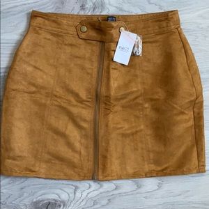 Tan suede skirt